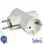 Ficha Elétrica Adaptadora 3X Schuko Solera