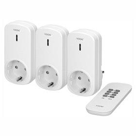 Conjunto 3 Tomadas Elétricas C/ Comando S/ Fios Virone