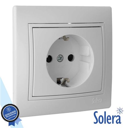 Tomada Elétrica Encastrar C/ Terra Solera