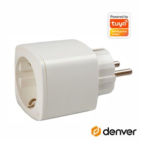 Ficha Elétrica Adaptadora 1X Schuko Inteligente Wifi Denver
