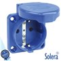 Tomada Elétrica Schuko Painel C/ Tampa Ip54 Solera