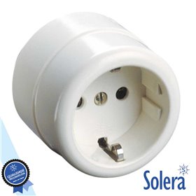 Tomada Elétrica Superfície C/ Terra Redonda Solera