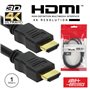 Cabo Hdmi Dourado Macho / Macho 2.0 4K Preto 1M