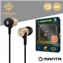 Auscultadores Stereo C/ Mic Dourado Premium Manta