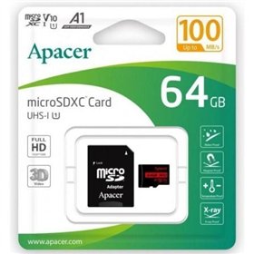 Cartão de memória Apacer XC UHS-I de 64 GB com adaptador/ Classe 10/ 100 MB
