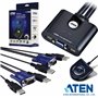Comutador Manual Kvm C/ 2 Portas Vga+2Usb Aten