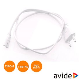 Cabo Alimentação Ac Plano / Tipo 8 Iec C7 1M Avide