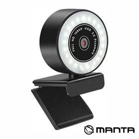 Webcam 1920X1080 C/ Microfone E Luz Led Manta