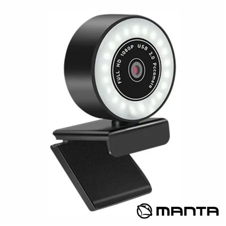 Webcam 1920X1080 C/ Microfone E Luz Led Manta