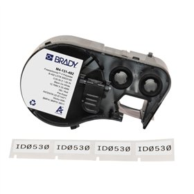 Brady M4-131-492 Fita de Etiquetas Original Poliester Ultrafinas para Laboratorio Texto Preto sobre Fundo Branco Largura 25,4