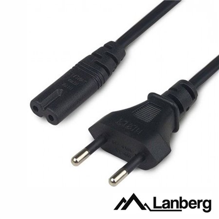 Cabo Alimentação Ac Plano / Tipo 8 Iec C7 1.8M Lanberg