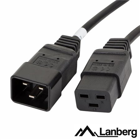 Cabo Alimentação Iec C20 Macho / C19 Fêmea 1.8M Lanberg