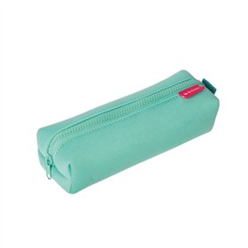 Estojo para lápis Enri com 1 compartimento - Feito de neoprene - Cor verde-azulada