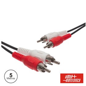 Cabo 2-Rca Macho / 2-Rca Macho Pvc 5M