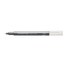 Caneta pincel metálica Staedtler - Ponta pincel tamanho 1 - Aprox. 6 mm - Tinta à base de água - Branca