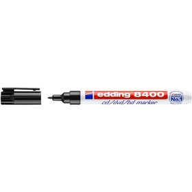 Marcador permanente Edding 8400 para CD, DVD e Blu-ray - Ponta redonda - Espessura da linha entre 0,5 e 1 mm - Resistente à água