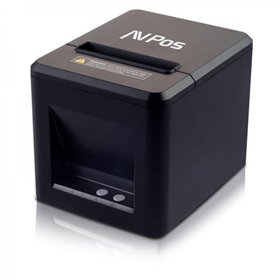 Impressora térmica de bilhetes AVPos AVP-TC40NET - Velocidade de 260 mm/s - Corte automático parcial - USB e LAN - Preta