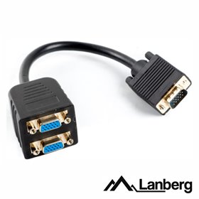 Adaptador Profissional Vga M/F/F Dourado Lanberg
