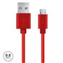 Cabo Usb-A 2.0 Macho / Micro Usb-B Macho 0.8M Vermelho