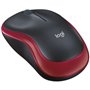 Logitech M185 Wireless Rato 910-002240/ Até 1000 DPI/ Vermelho