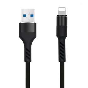 Cabo Usb-A 2.0 2A Macho / Lightning Preto 1M