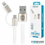 Cabo Usb-A 2.0 Macho / Micro Usb-B E Apple 8P 1M Branco