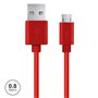 Cabo Usb-A 2.0 Macho / Micro Usb-B Macho 0.8M Vermelho