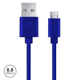 Cabo Usb-A 2.0 Macho / Micro Usb-B Macho 0.8M Azul