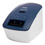 Impressora de etiquetas Brother QL-600B/ Térmica/ Largura de etiquetas 62 mm/ USB/ Azul e branco