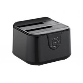 Base de dock para unidade sata Conceptronic 2 baias 2,5 polegadas - 3,5 polegadas - usb tipo c - sata - função de clonagem