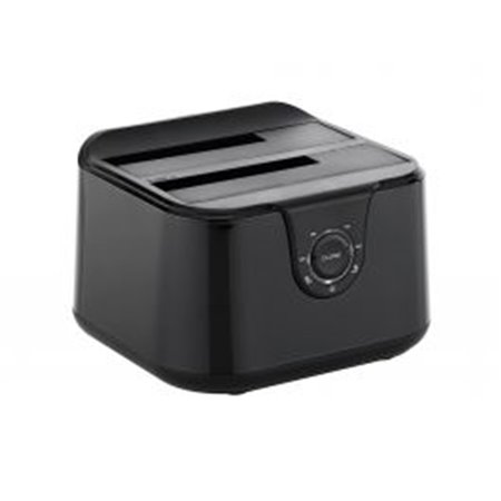 Base de dock para unidade sata Conceptronic 2 baias 2,5 polegadas - 3,5 polegadas - usb tipo c - sata - função de clonagem