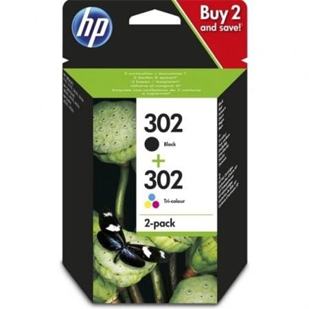 Tinteiro Original HP nº302 Multipack/ Preto/ 3 Cores