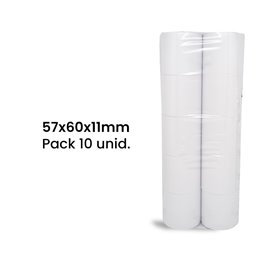 Rolo de Papel Normal 57x60x11 - Pack de 10 unidades