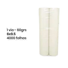 Papel de Computador 6x9,5/60g - 1 Via Branco - 4000 Folhas