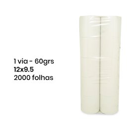 Papel de Computador 12x9,5/60g - 1 Via Branco - 2000 Folhas