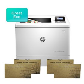 Impressora HP Laserjet M553 Color Enterprise - Recondicionada + Kit Toners Premium Alta Qualidade