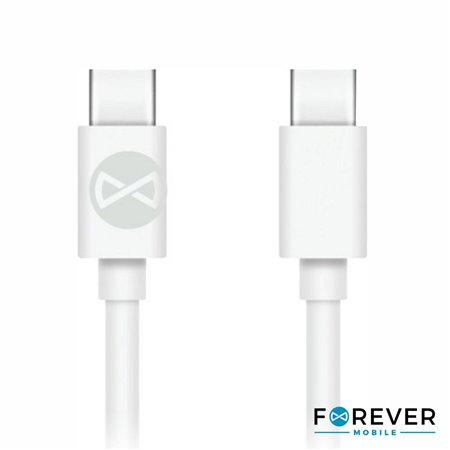 Cabo Usb-C Macho / Usb-C Branco Pd 3A 1M Forever