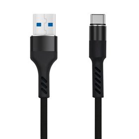 Cabo Usb-A 2.0 2A Macho / Usb-C Preto 1M