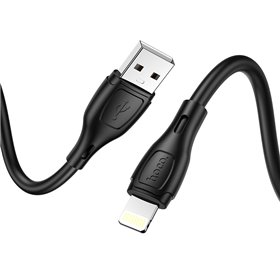 Cabo de Dados e Carregamento em Silicone USB-A / Lightning, Hoco X61 - Preto