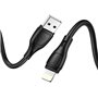 Cabo de Dados e Carregamento em Silicone USB-A / Lightning, Hoco X61 - Preto