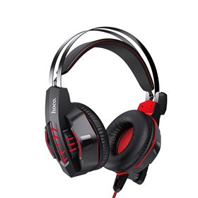 Headset Gaming com Microfone, Hoco W102 - Vermelho
