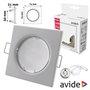 Aro Quadrado Fixo Branco P/ Mr16-Gu10 Avide