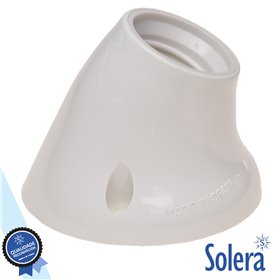 Casquilho P/ Lâmpada E27 Curvo Branco Solera