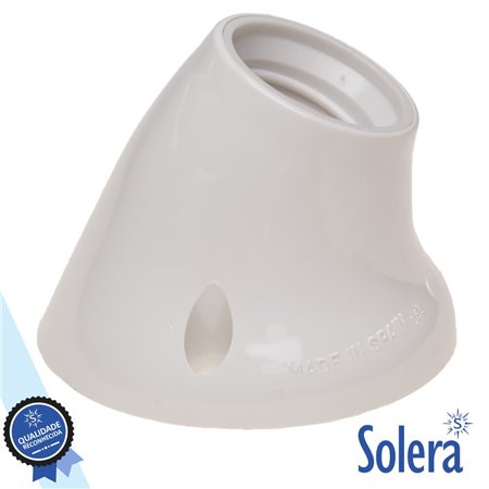 Casquilho P/ Lâmpada E27 Curvo Branco Solera