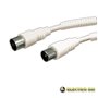 Cabo Coaxial Macho/Fêmea Branco 2.5M Filtro Ferrite Edh