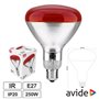 Lâmpada E27 250W Infravermelhos Topo Vermelho Avide