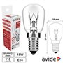 Lâmpada E14 15W 230V 300ºc P/ Fornos Avide
