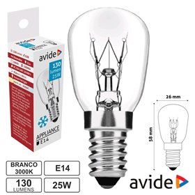 Lâmpada E14 25W 230V Frigorífico Avide