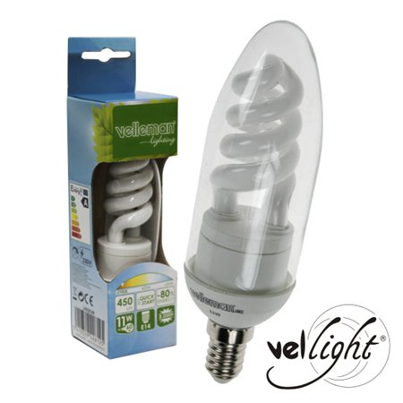 Lâmpada E14 11W60W 230V Eco Vela 450Lm 2700K