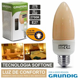 Lâmpada E27 9W45W 230V Eco Tec. Softone 270Lm Grundig